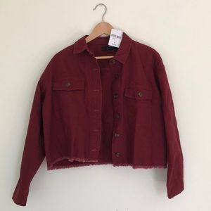 Maroon jean jacket